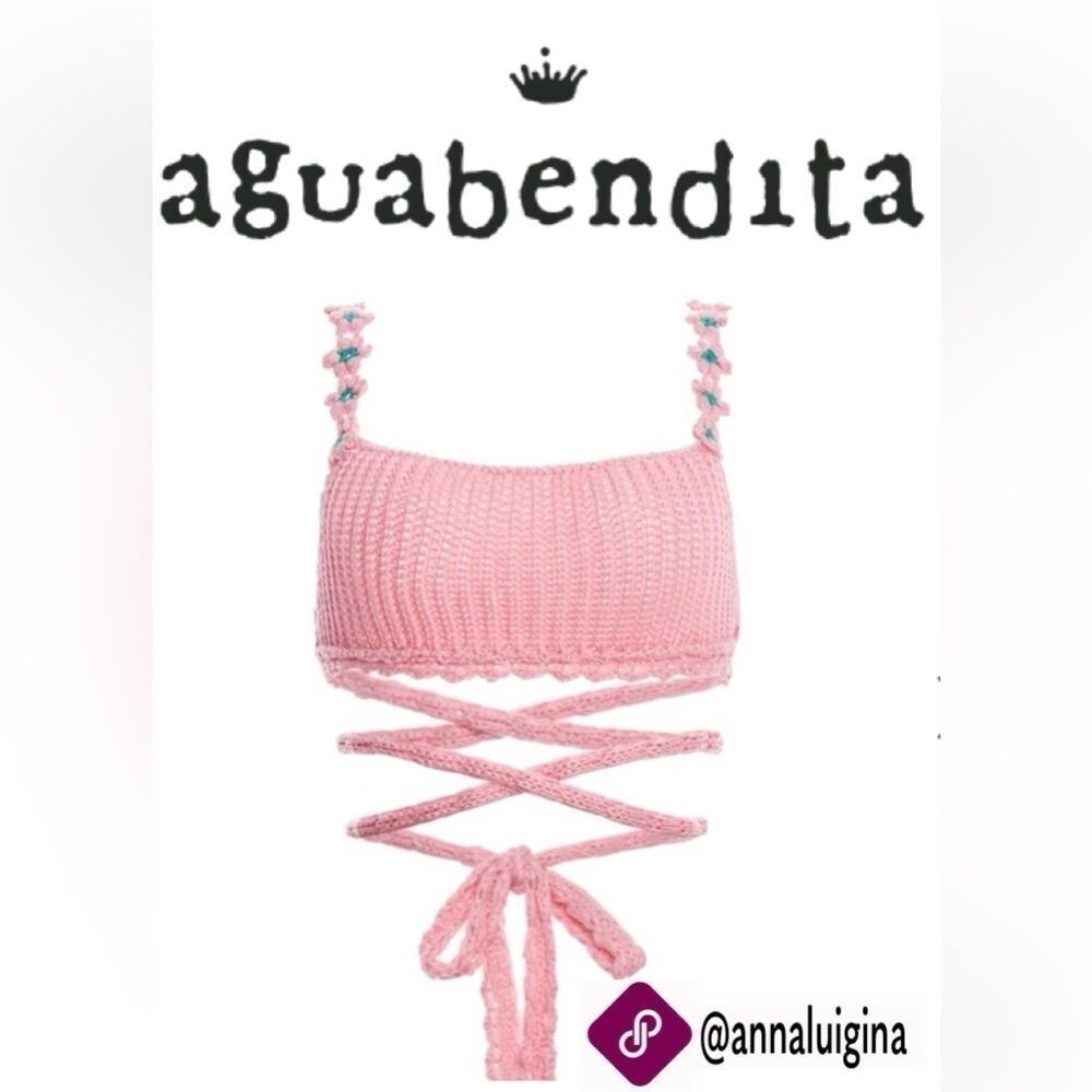 Agua Bendita Handmade details Java Albany Crop Top Size Small